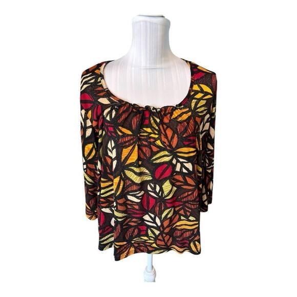 CATO Black Patterned Blouse Size 18/20W - Picture 1 of 3